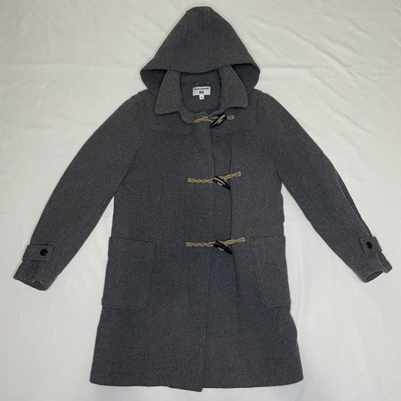 Uniqlo Jackets & Blazers - Uniqlo X Ines De La Fressange Wool Blend Duffle Coat Hooded Long Size Small Gray
